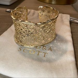 Kendra Scott Candice Gold Cuff Bracelet In Gold Filigree Mix